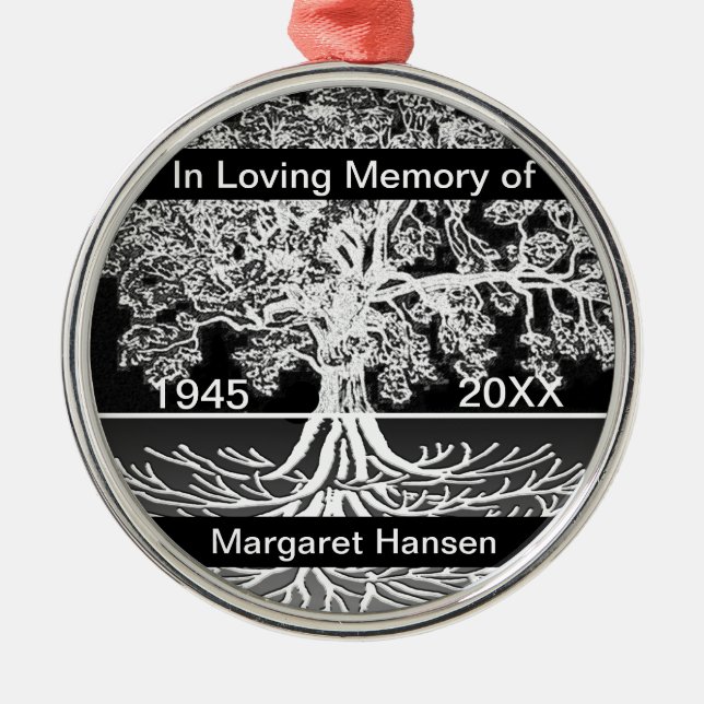 Adorno Metálico Memorial personalizado | Árbol de vida (Frente)
