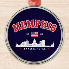 Adorno Metálico "Memphis Tennessee – Skyline City