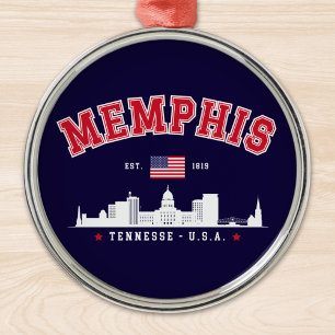 Adorno Metálico "Memphis Tennessee – Skyline City