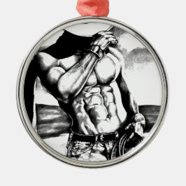 Adorno Metálico Men Fine Art Cowboy Bodybuilding Cool