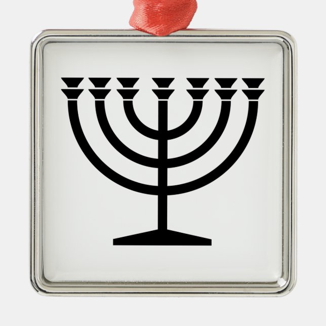 Adorno Metálico Menorah judía (símbolo del judaísmo) (Frente)