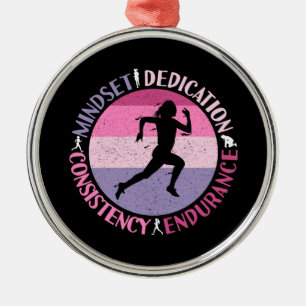 Adorno Metálico Mentalidad en ejecución - Cita de resistencia Girl