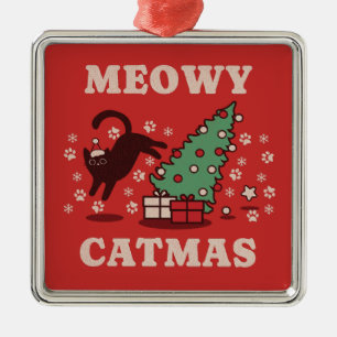 Adorno Metálico Meowy Catmas