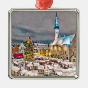 Adorno Metálico Mercado del navidad de Tallinn Estonia