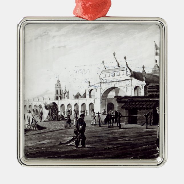 Adorno Metálico Mercado, grabado por Daniel Havell 1820 (Frente)