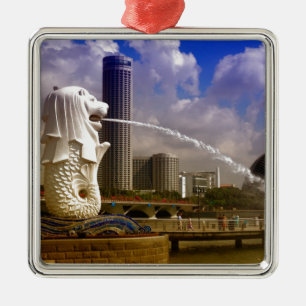 Adorno Metálico Merlion, Singapur