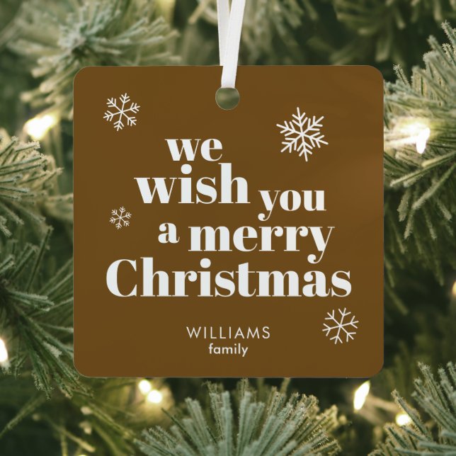 Adorno Metálico Merry Christmas ornament (in situ)