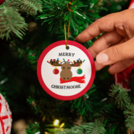 Adorno Metálico Merry Christmoose Funny Navidades