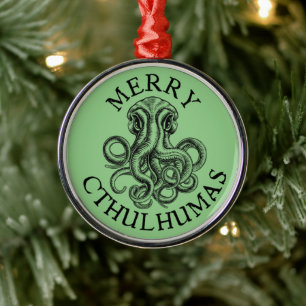 Adorno Metálico Merry Cthulhumas Cthulhu Lovecraft