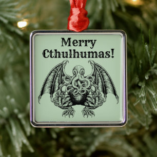 Adorno Metálico Merry Cthulhumas Lovecraft Cthulhu