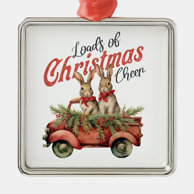 Adorno Metálico Merry Little Bunnies (Frente)