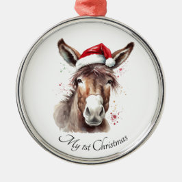 Adorno Metálico Merry Little Navidades Donkey, personalizado
