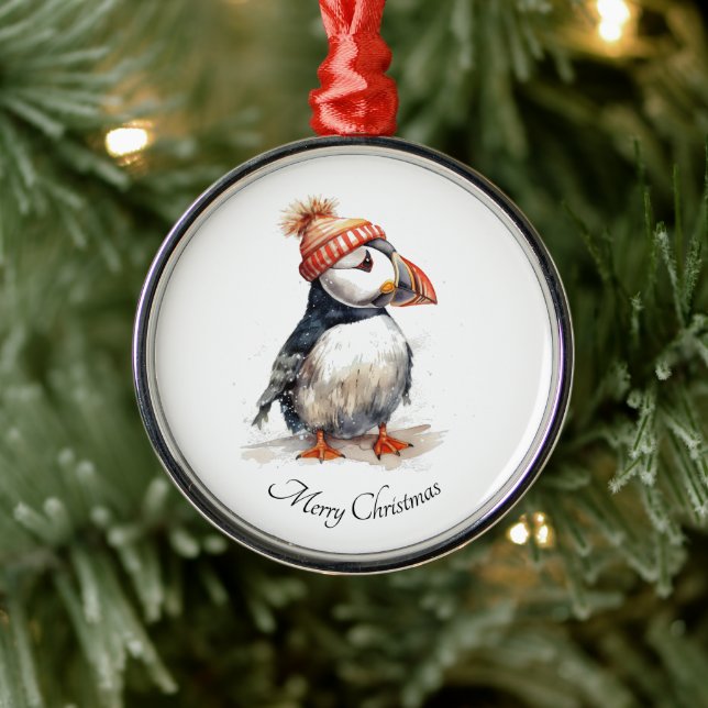 Adorno Metálico Merry Puffin (Árbol)