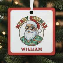 Merry Rizzmas Santa Claus in Sunglasses Funny Xmas