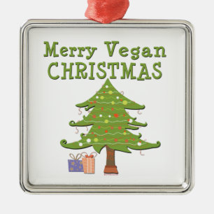 Adorno Metálico Merry Vegan Navidades
