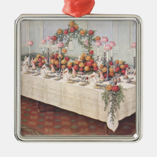 Adorno Metálico Mesa de Banquetes de Bodas Vintage