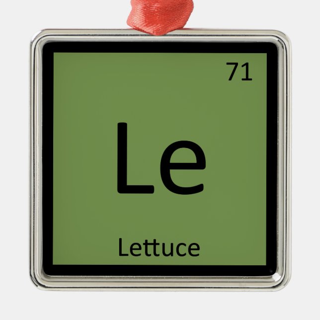 Adorno Metálico Mesa periódica de química vegetal Le - Lettuce (Frente)