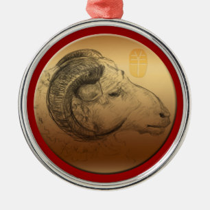 Adorno Metálico Metal chino O del zodiaco de la astrología del a