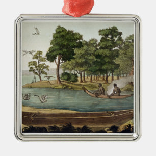 Adorno Metálico Método de navegación en nueva Holanda, grabado p