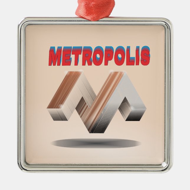 Adorno Metálico metrópolis 1 (Frente)