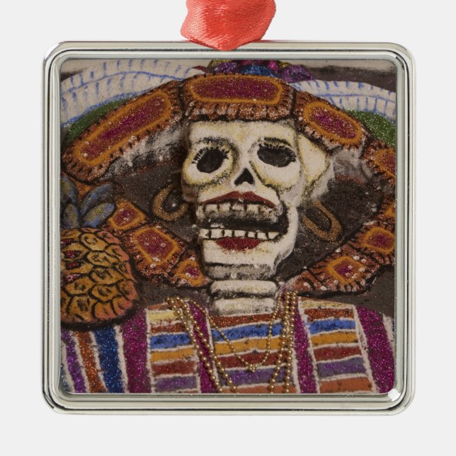 Adorno Metálico México, Oaxaca. Tapiz de arena (tapete de arena) (Frente)