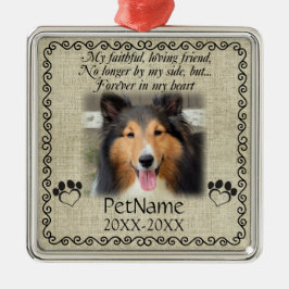 Adorno Metálico Mi arpillera del personalizado de la condolencia