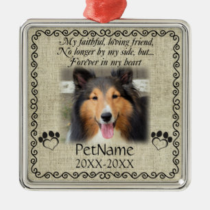 Adorno Metálico Mi arpillera del personalizado de la condolencia