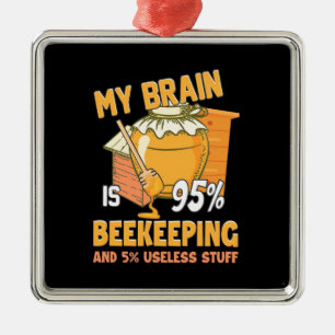 Adorno Metálico Mi Cerebro Es 95 Por Ciento De Abejas