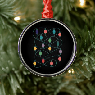 Adorno Metálico Mi color favorito es luces de Navidad divertido pi