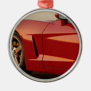 Adorno Metálico Mi Corvette rojo
