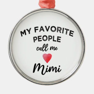Adorno Metálico Mi gente favorita me llama regalo para la abuela M