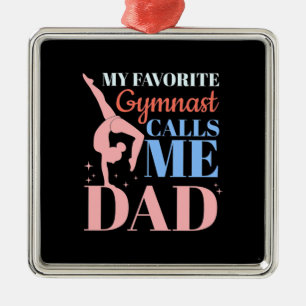 Adorno Metálico Mi gimnasta favorita me llama papá