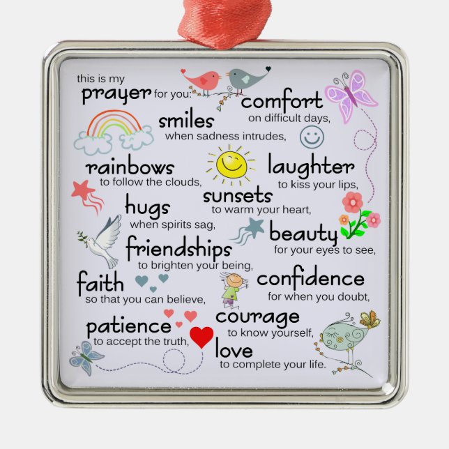 Adorno Metálico Mi Oración Por Ti (Frente)