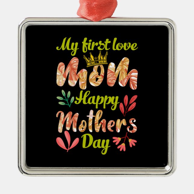 Adorno Metálico Mi primera mamá amorosa (Frente)