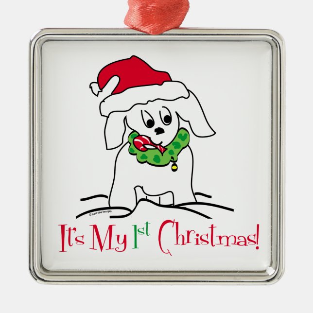 Adorno Metálico Mi primera Navidad (Frente)