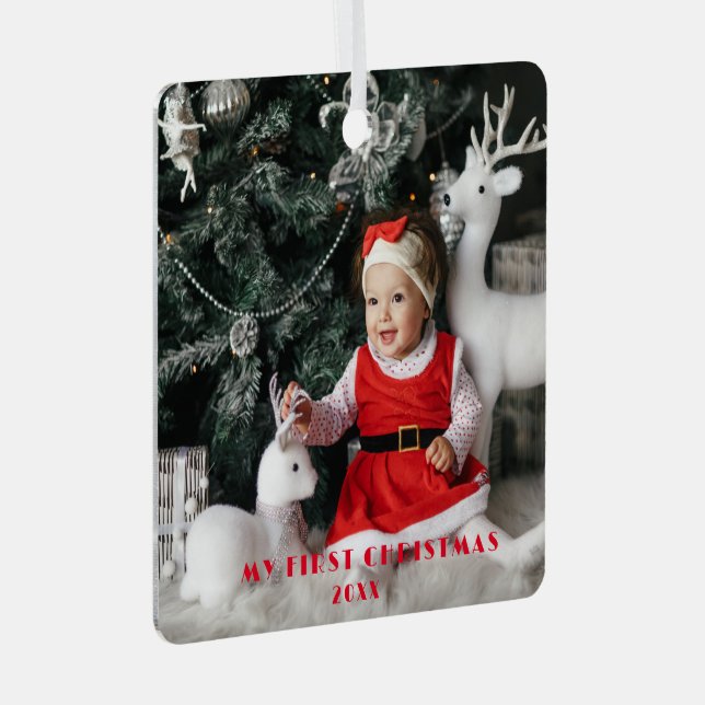 Adorno Metálico Mi primera Plaza de Fotografía para Bebés de Navid (Anverso Derecho)