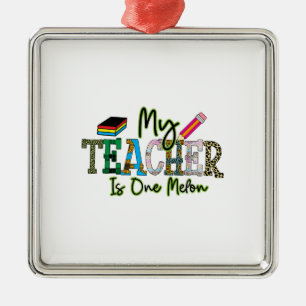 Adorno Metálico Mi Profesor Es Un Melón