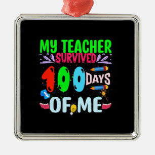 Adorno Metálico Mi Profesor Sobrevivió A 100 Días De Mí