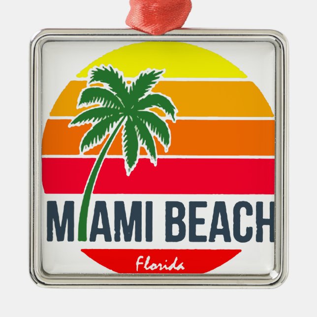 Adorno Metálico Miami Beach (Frente)