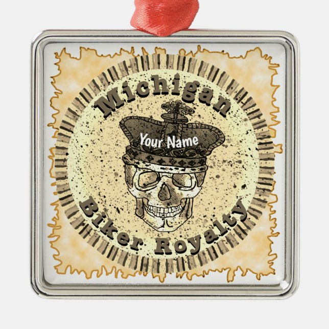 Adorno Metálico Michigan Biker (Frente)