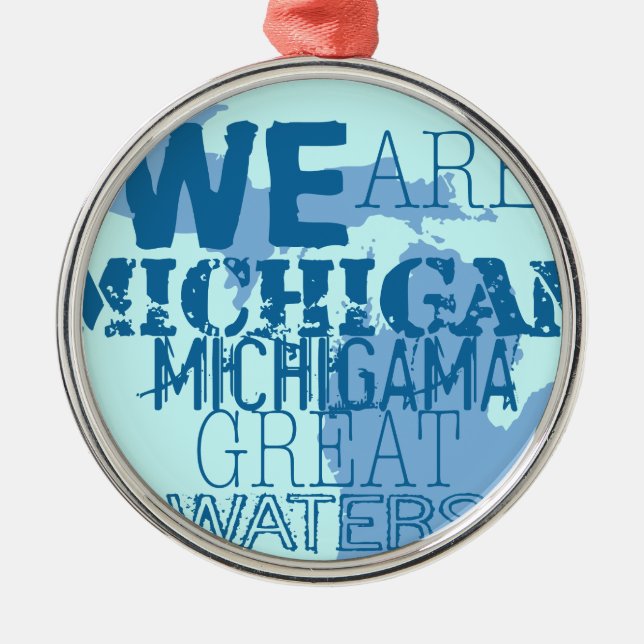 Adorno Metálico Michigan Tribal Michigama Great Waters Up North (Frente)