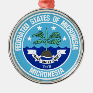 Adorno Metálico Micronesia Round Emblem