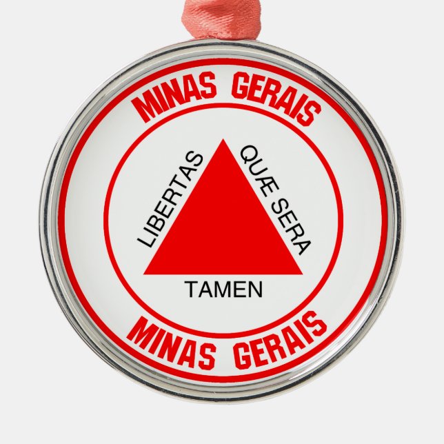 Adorno Metálico Minas Gerais Round Emblem (Frente)