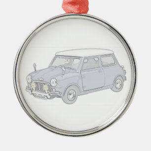 Adorno Metálico Mini Cooper Vintage-coloreó