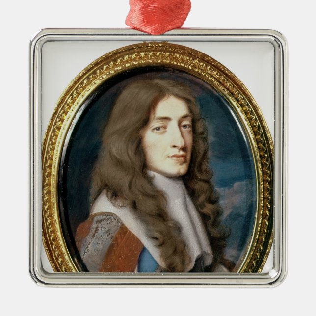 Adorno Metálico Miniatura de James II como el duque de York, 1661 (Frente)