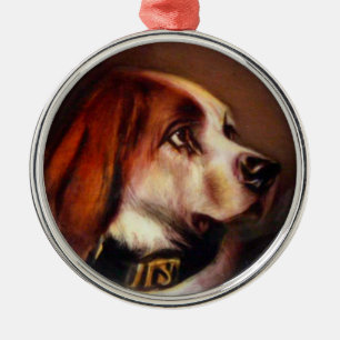 Adorno Metálico MINIATURA PERRO RETRATA BLOdhound