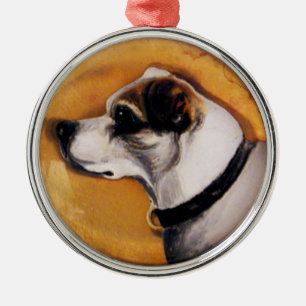 Adorno Metálico MINIATURA RETRATOS DE PERRO Fox Terrier