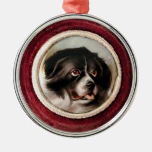 Adorno Metálico MINIATURA RETRATOS DE PERROS EN Terranova