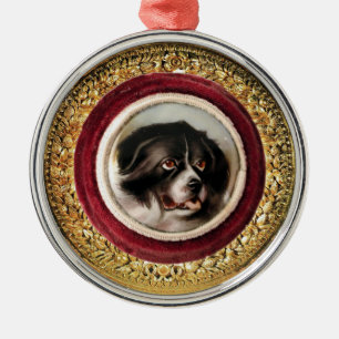 Adorno Metálico MINIATURA RETRATOS DE PERROS EN Terranova