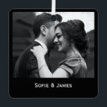 Adorno Metálico Minimal Elegant Couple Photo<br><div class="desc">Elegant Cuple Photo</div>